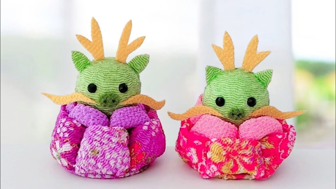 2024年】辰年🐲干支飾りの作り方✨【つまみ細工】DIY How to make