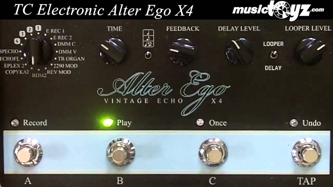 TC Electronic Alter Ego X4 Vintage Delay and Looper Pedal - YouTube