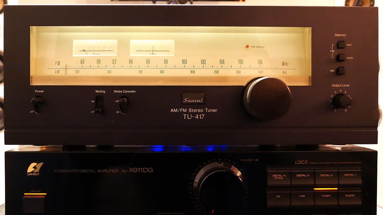 Sansui TU-417 review test Analog Vintage tuner - YouTube
