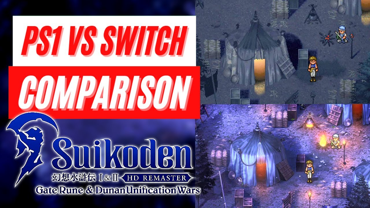 Suikoden I & II HD Remaster Comparison PlayStation 1 vs Nintendo