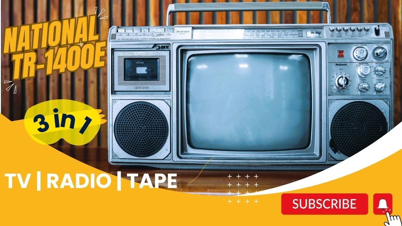 National TR-1400E 3 in 1 Television, Radio, and Cassette Player