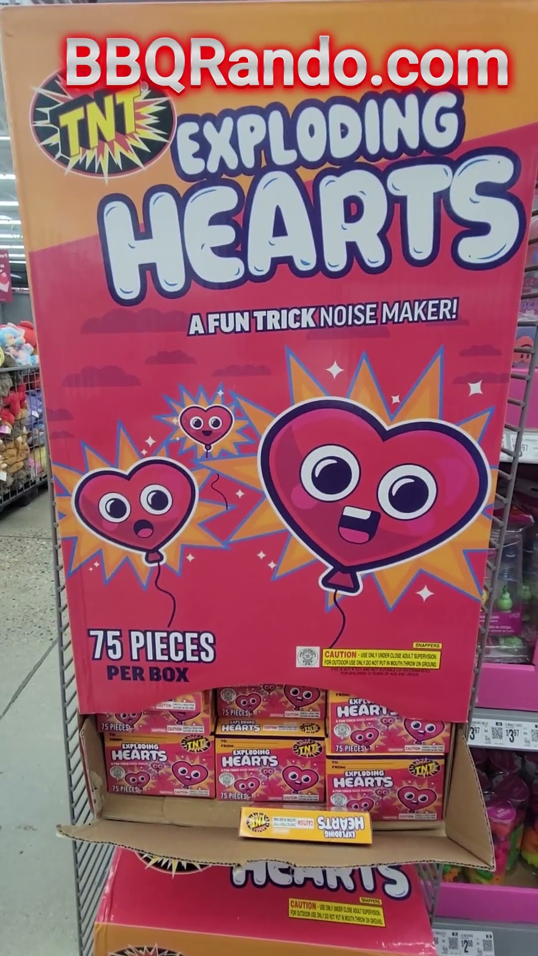 Exploding Hearts - WalMart TNT Fireworks 💥#shorts #shortvideo