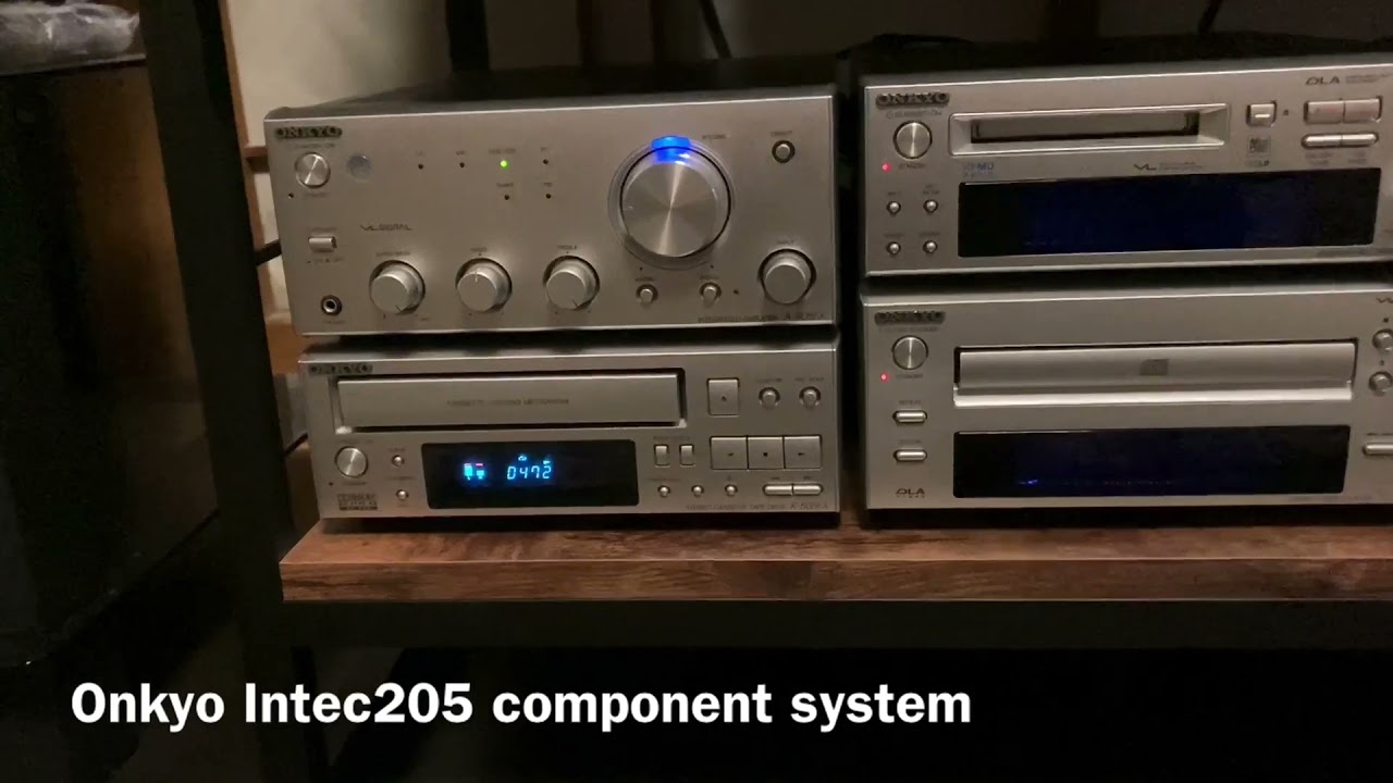 Onkyo Intec205 Mini Component System K-505FX Cassette Deck Vintage