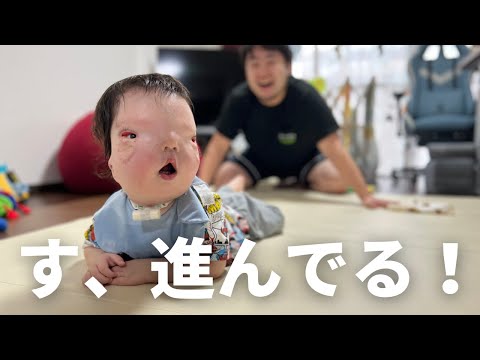 1 year and 4 months old] Finally, he started crawling! / ABEMA