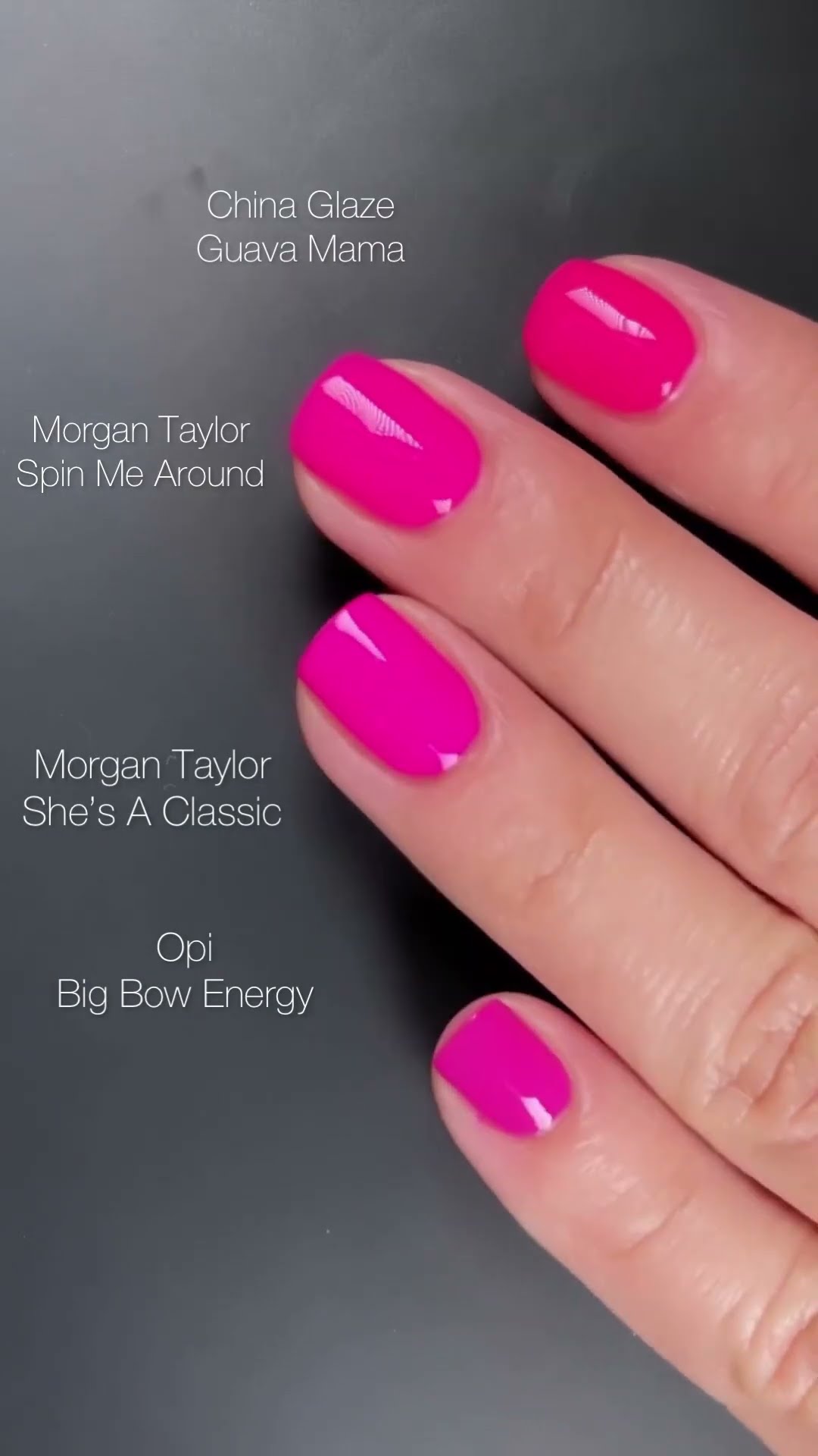 Pink nail polish comparison: OPI, Morgan Taylor, China Glaze - YouTube