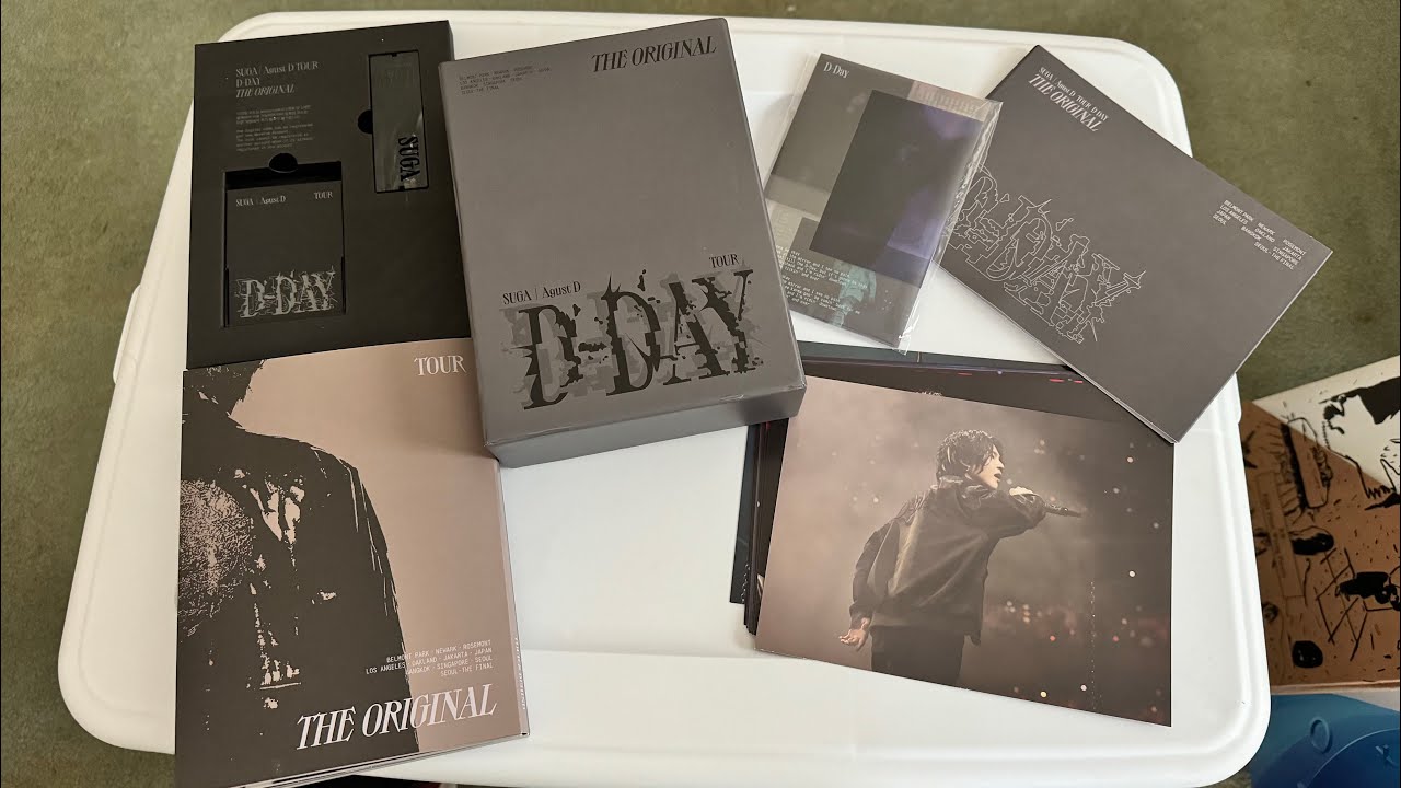 SUGA AGUST D TOUR D DAY THE ORIGINAL UNBOXING - YouTube