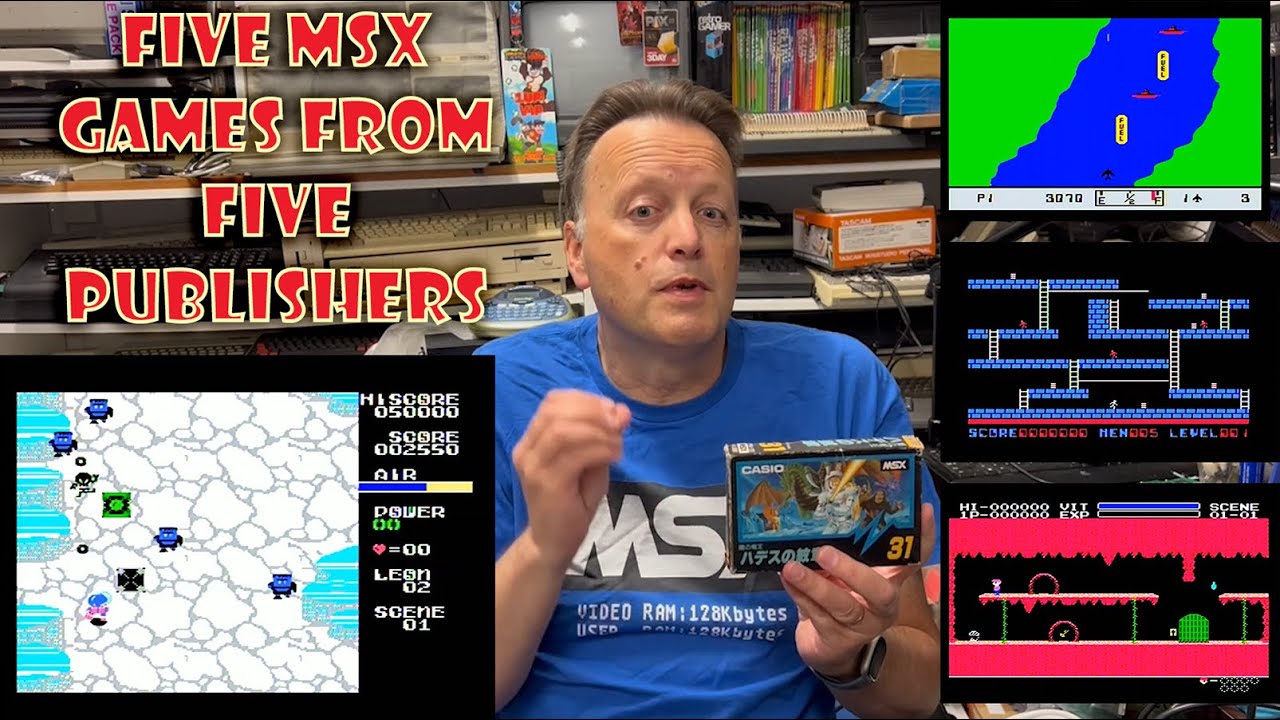 5 MSX Games from 5 Different Publishers (Mappy, Seal of Hades