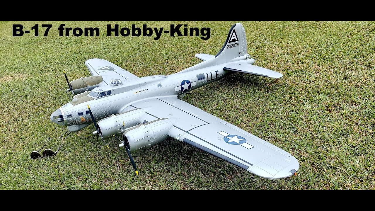 Maiden Flight: HobbyKing B-17 Flying Fortress - YouTube