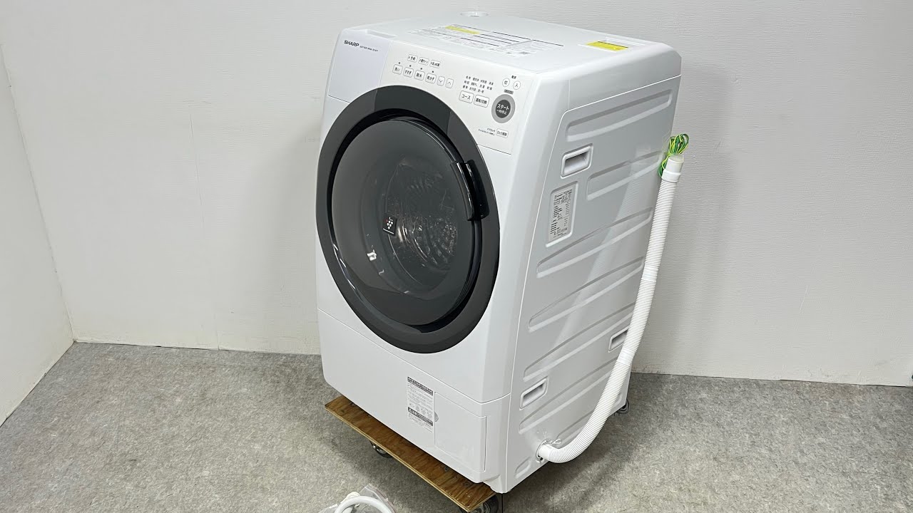 □ SHARP シャープ ES-S7F-WL ドラム式洗濯乾燥機 左開き 洗濯 7kg