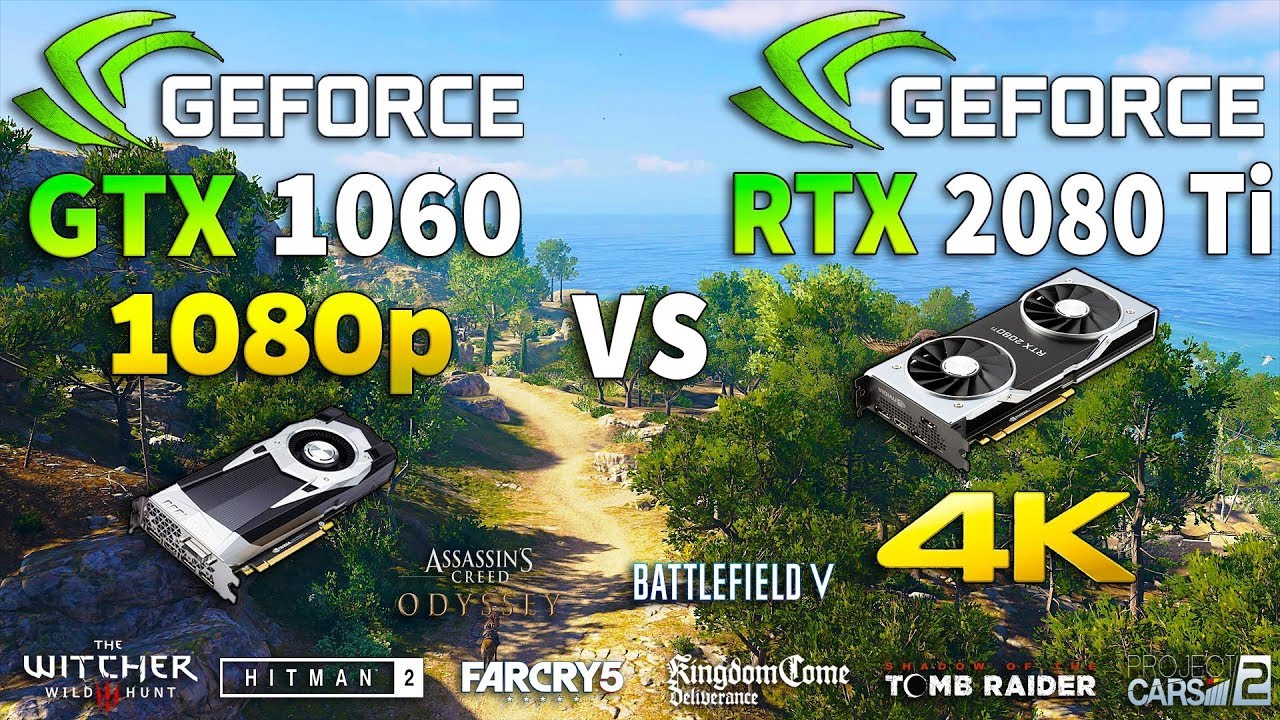 GTX 1060 1080p vs RTX 2080 Ti 2160p Test in 8 Games - YouTube