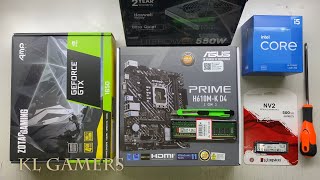 intel Core i5 12400F ASUS PRIME H610M-K D4 Zotac GTX1650 Gaming PC