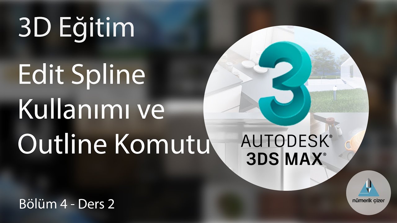 3ds Max Eğitimi - Bölüm 4 Ders 2 - Edit Spline ile Ev Planı Çizimi