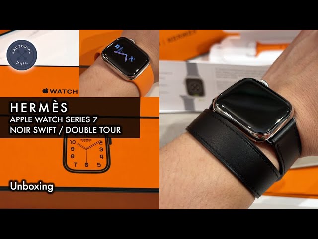 Apple Watch Hermès Series 7 Unboxing: 41mm stainless steel | Noir