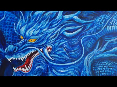 油絵】【青龍】#油絵 #手書き #アート #絵画 #絵 #油彩画 #美術