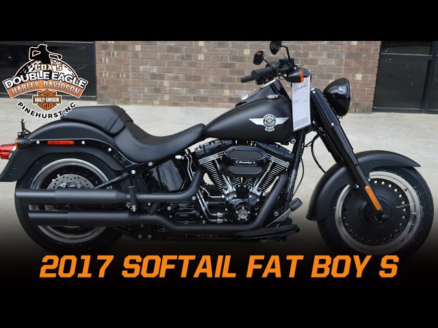 2017 Harley-Davidson Softail Fat Boy S Black Denim - YouTube