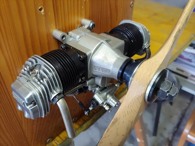 OS FT 160 Gemini twin glow engine Test run after setup - YouTube