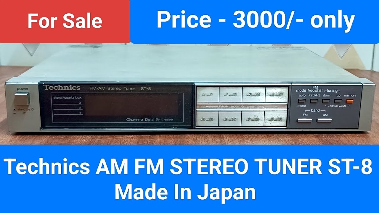 Technics AM FM STEREO TUNER ST-8 Made In Japan Nice Sound Quality