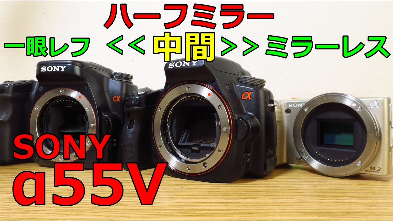 ジャンク一眼】5500円 SONY α55V ハーフミラーのアルファ 動作検証