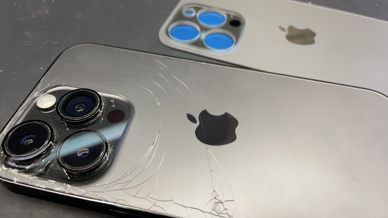 年末の即日対応】iPhone 14 Pro 背面ガラス割れ修理 - YouTube