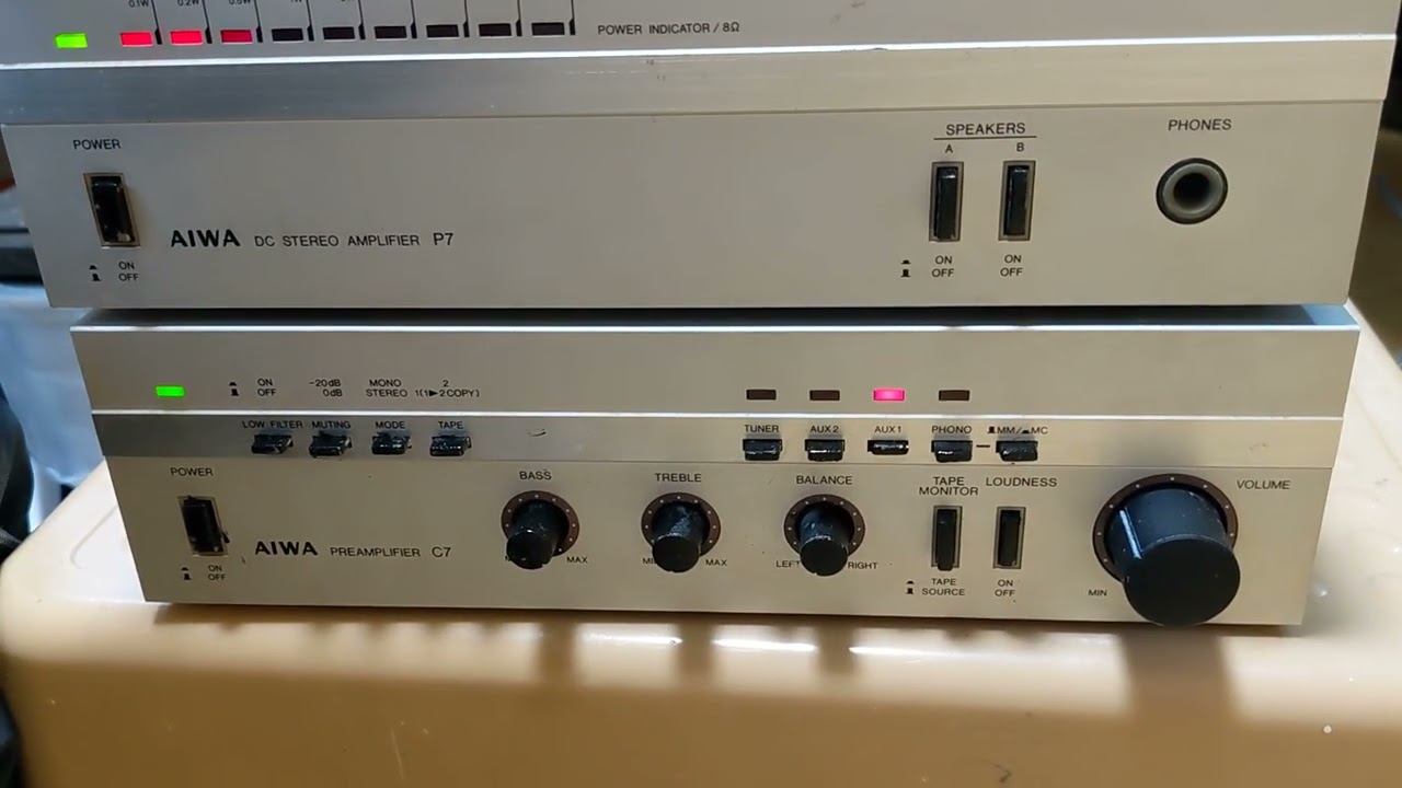 銘機 AIWA アンプ パワーアンプ・プリアンプ S-P7・ S-C7とGoogle