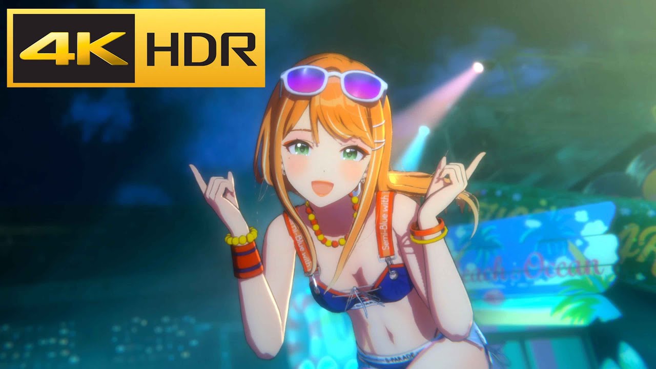 4K HDR「キミとセミブルー」 (水着 紫雲清夏 SSR)【学マス/学園