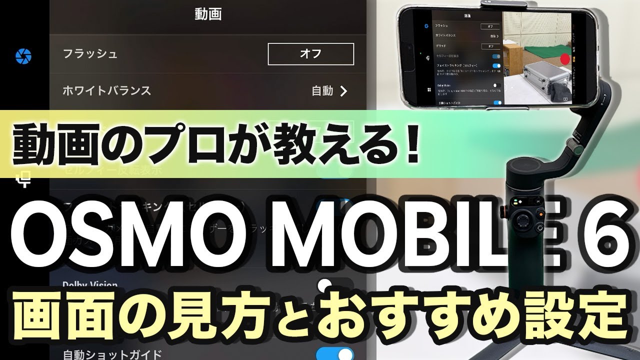 初心者向け】プロが教える！DJI Osmo Mobile 6 画面の見方とおすすめの