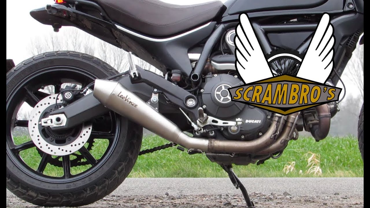 Leo Vince GP exhaust - Ducati Scrambler - YouTube