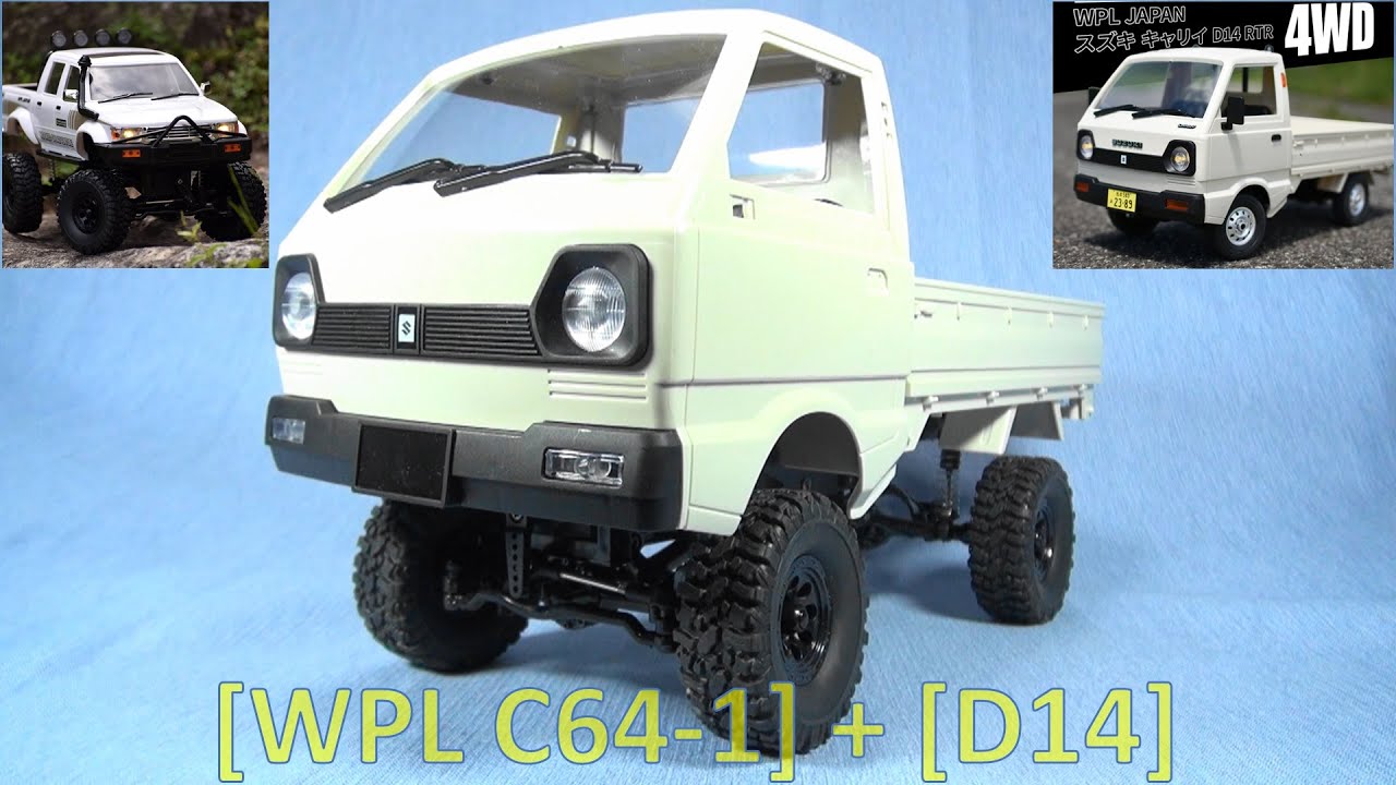 1/10 WPL D14ボディ』on『1/16 WPL C64-1車体』スズキ キャリイ