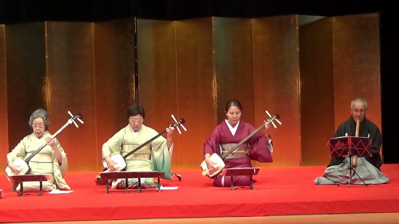 難波獅子（歌、箏、三絃の合奏です） - YouTube