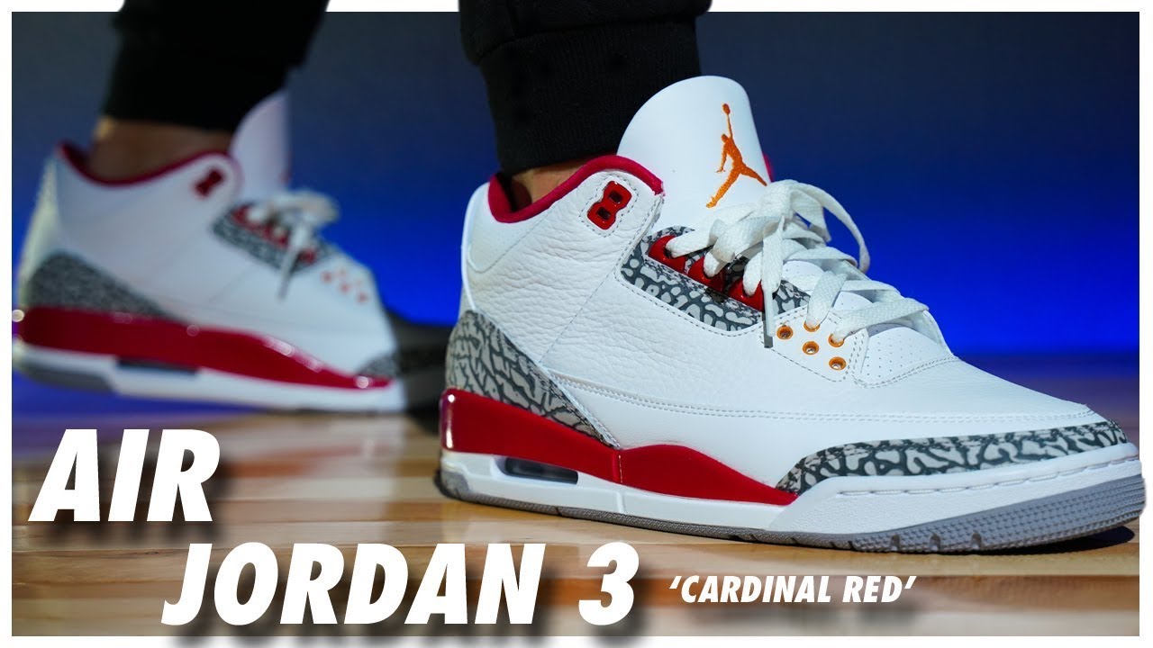 Air Jordan 3 Cardinal Red - YouTube