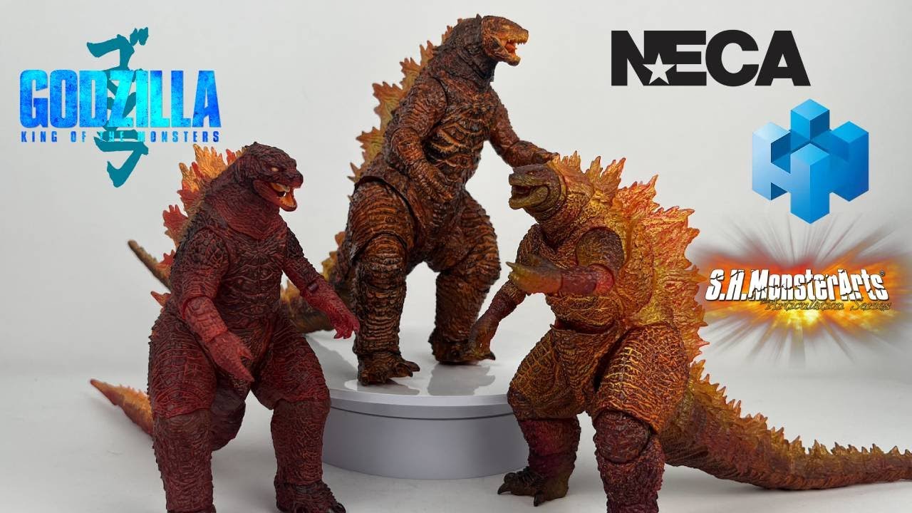 Comparative Review: Burning Godzilla: HIYA v SH MonsterArts v NECA