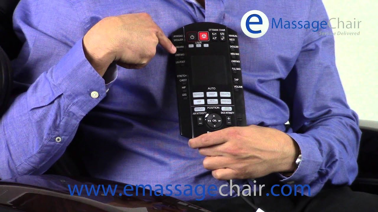 Panasonic EP-MA70 Massage Chair Video - Remote - YouTube