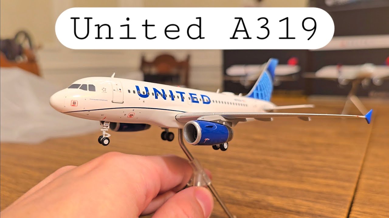 Gemini Jets 1/200 Airbus A319 United Unboxing + Comparison 4K