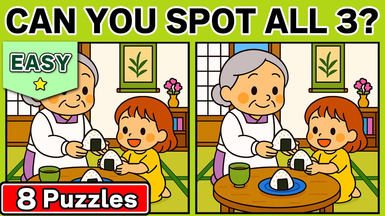 EASY】Can You Keep Your Focus for the Entire Spot the Difference