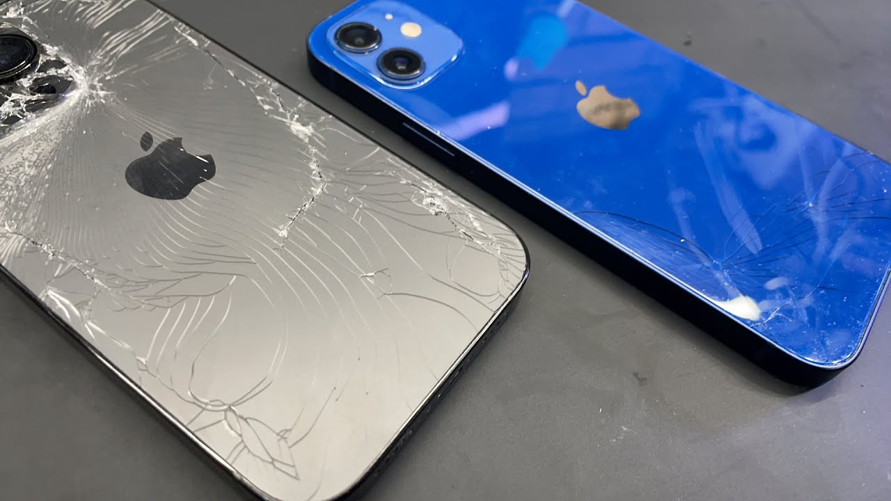 背面ガラス割れ修理】iPhone 14 Pro / iPhone 12 - YouTube