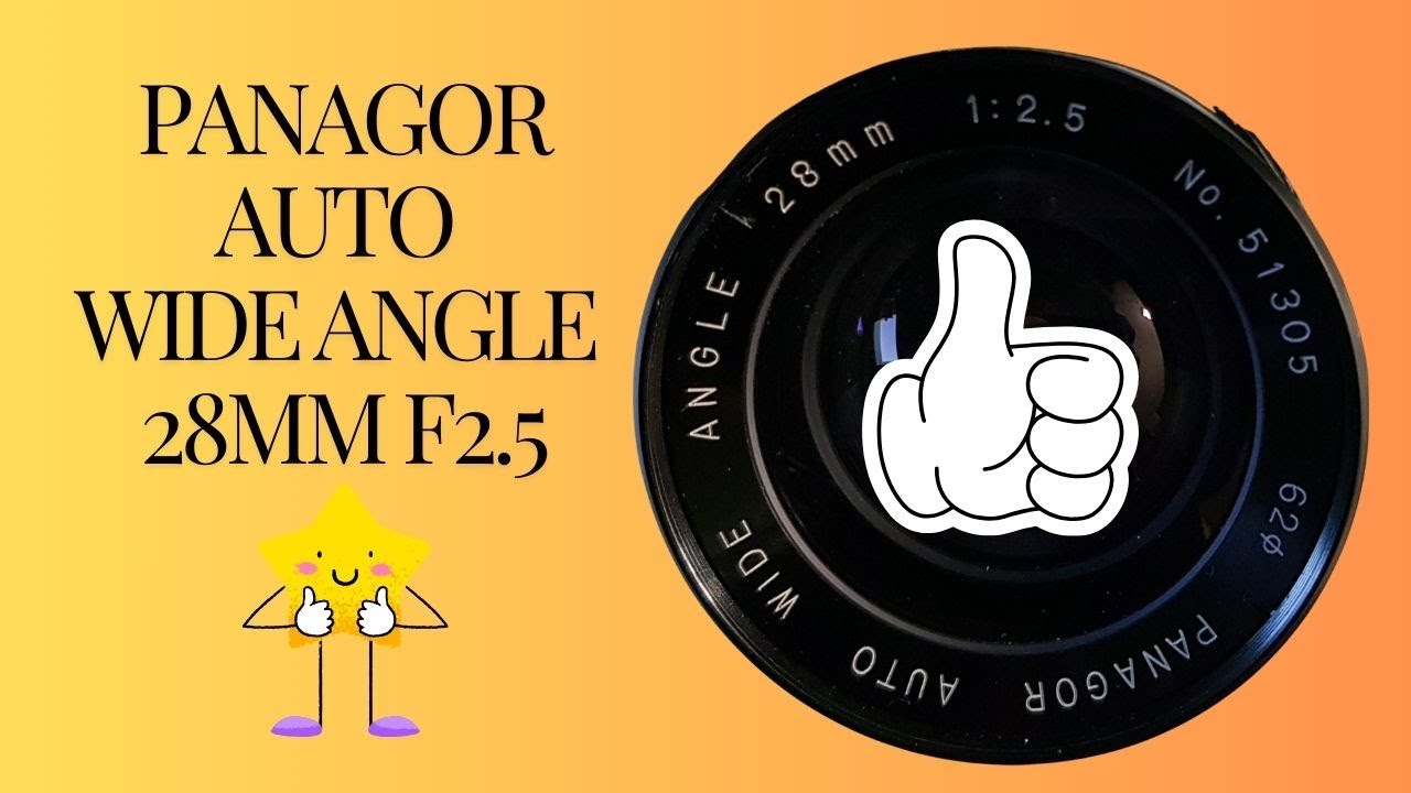 Vintage 35mm camera lens Panagor Auto Wide Angle 28mm F2.5 on full