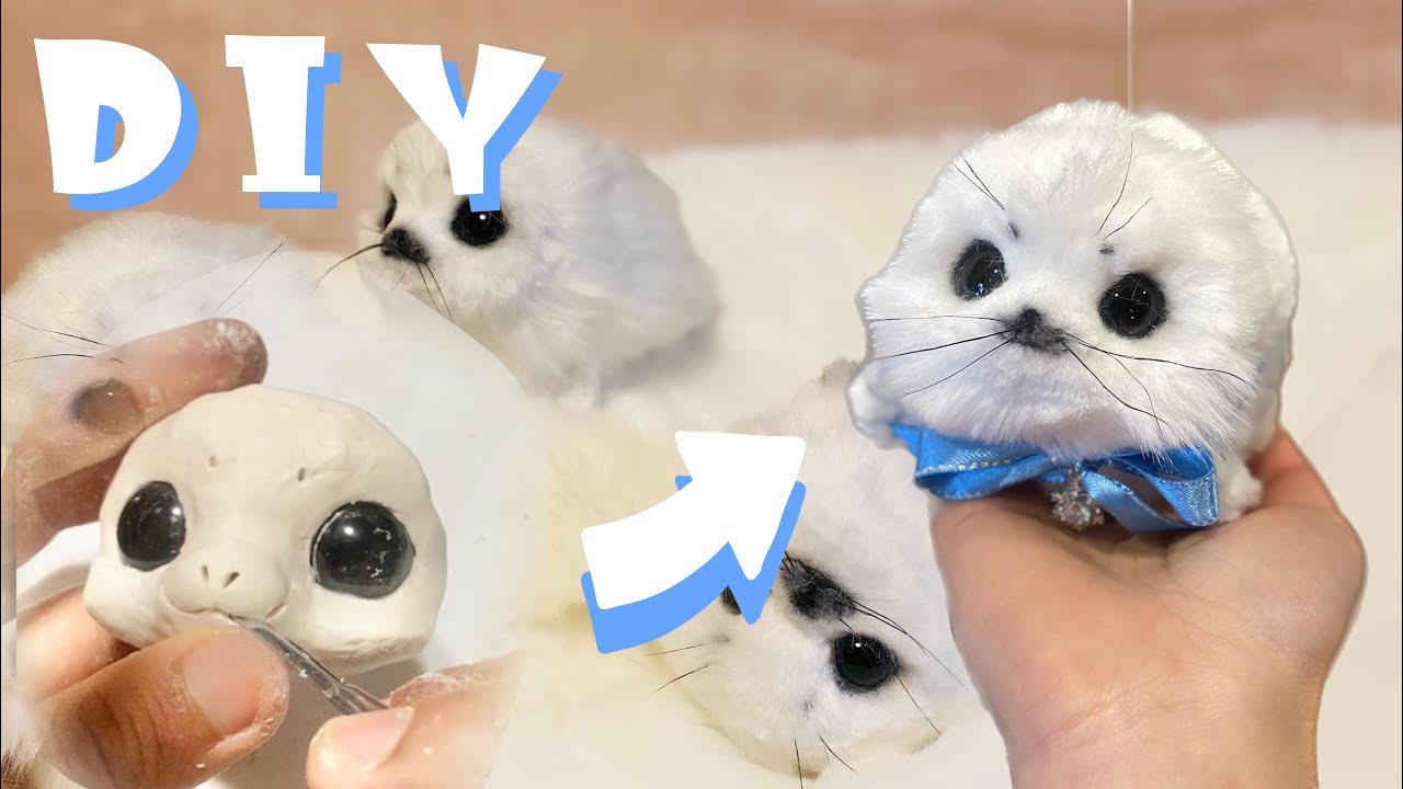 DIY】手のひらサイズのアザラシ作ってみた🦭I made a little seal