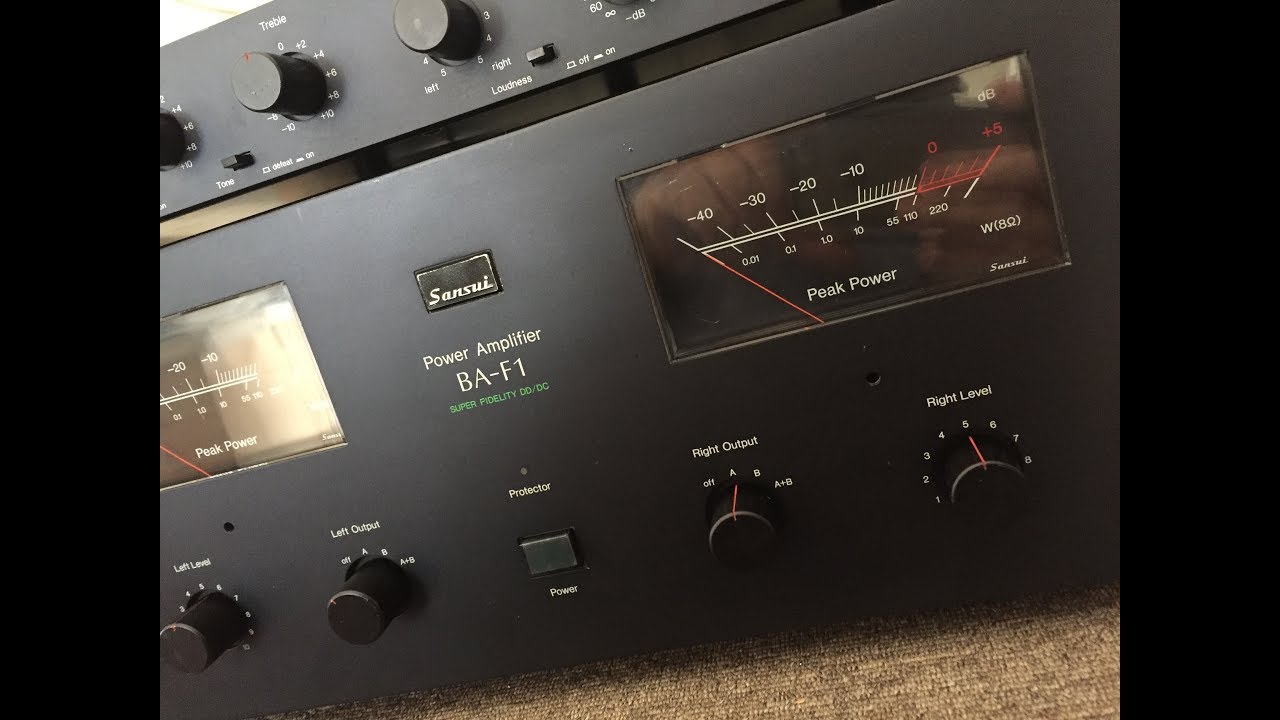 Sansui BA-F1 Power Amplifier Final Adjustment - YouTube