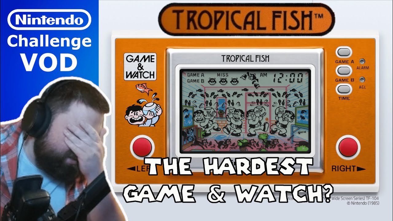 VOD] Beating EVERY Nintendo Game | Game & Watch: Tropical Fish