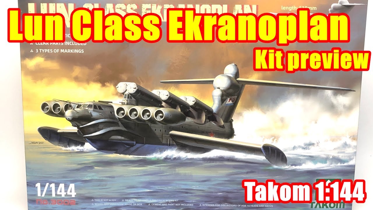 Building a Lun class Ekranoplan 1/144 Takom model kit 【プラモデル