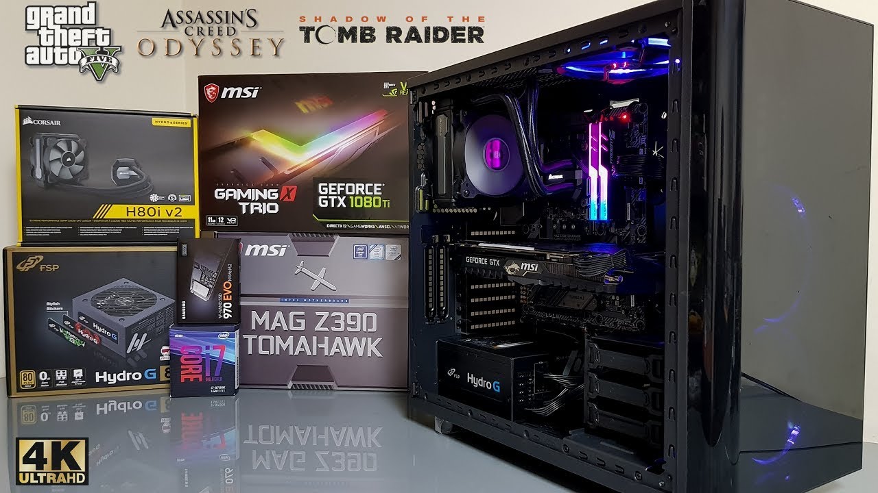 INTEL i7 9700K & GTX 1080Ti PC Build, Benchmark and Game Tests