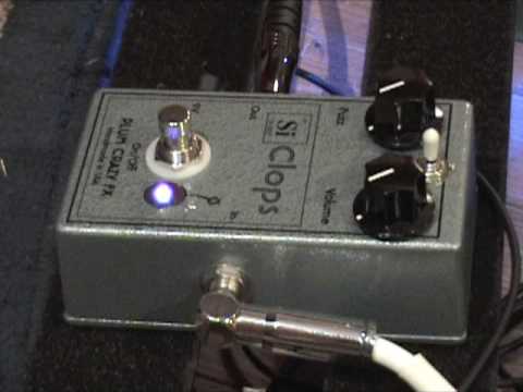 Plum Crazy FX Si Clops fuzz guitar effects pedal demo with SG & Dr