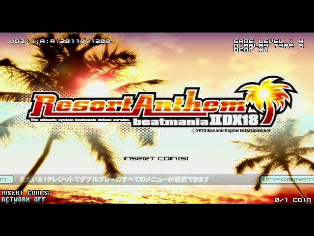 beatmania IIDX 18 ResortAnthem 筐体パネル beatmania IIDX18 Resort