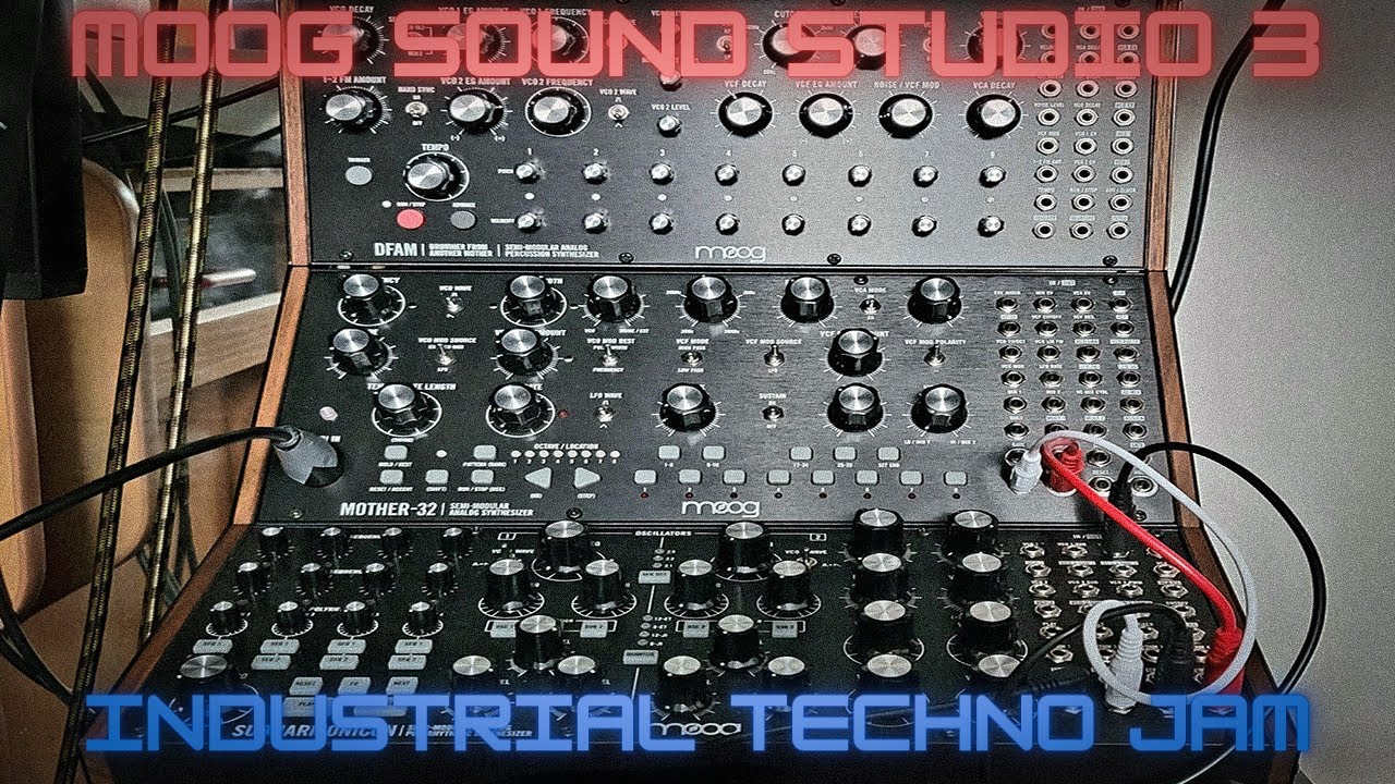 Moog Sound Studio 3 techno jam - DFAM//Mother-32//Subharmonicon