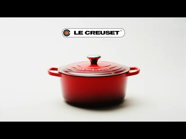 シグニチャー ココット・ロンド 20cm オレンジ (シルバーツマミ