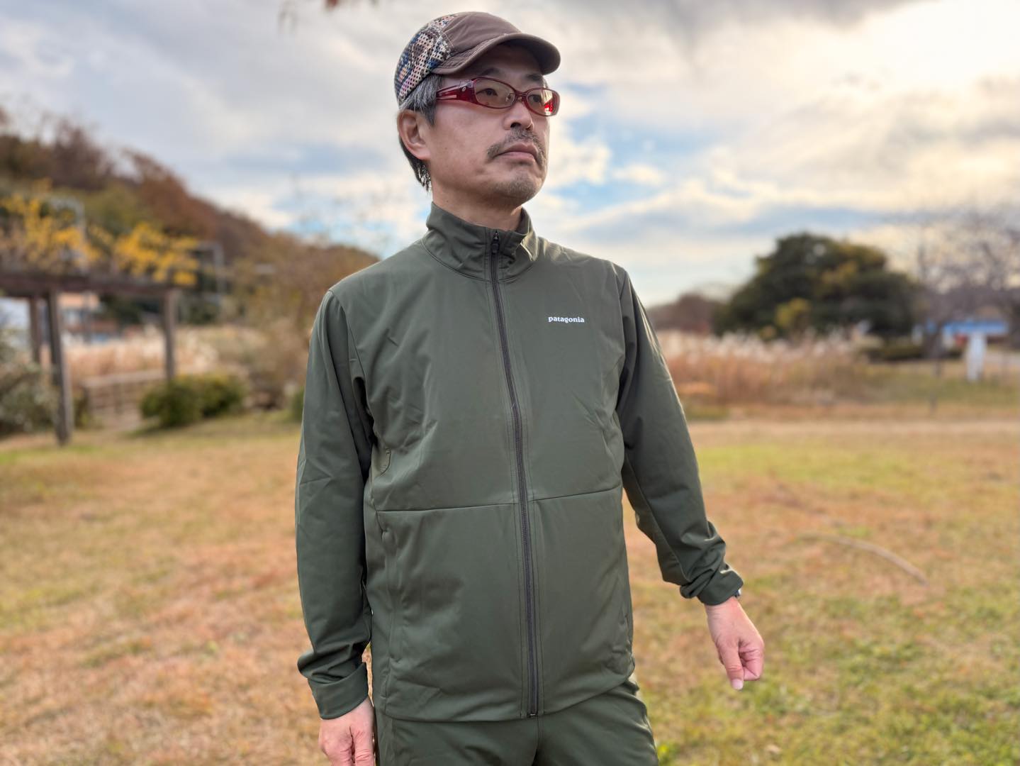 パタゴニアのウインド・シールド・ジャケットとパンツで冬のランニング