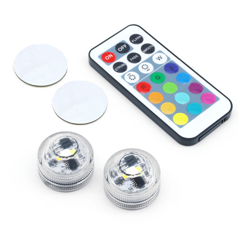 小さな防水LEDが13色の光で幻想的な雰囲気を演出 – LEDライト台座 MAME