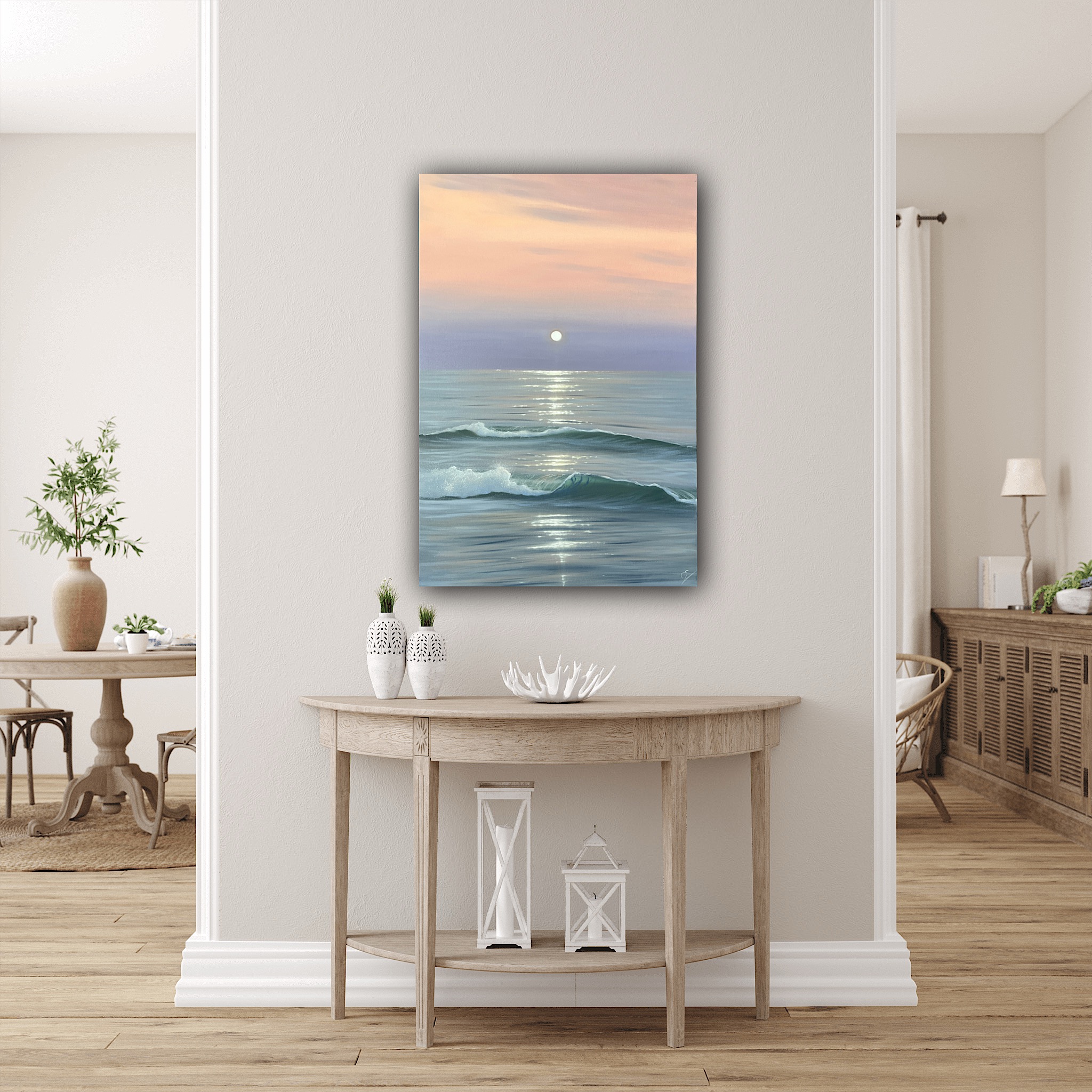 Evening Glow - Original Florida Gulf Coast Sunset Painting 24x36