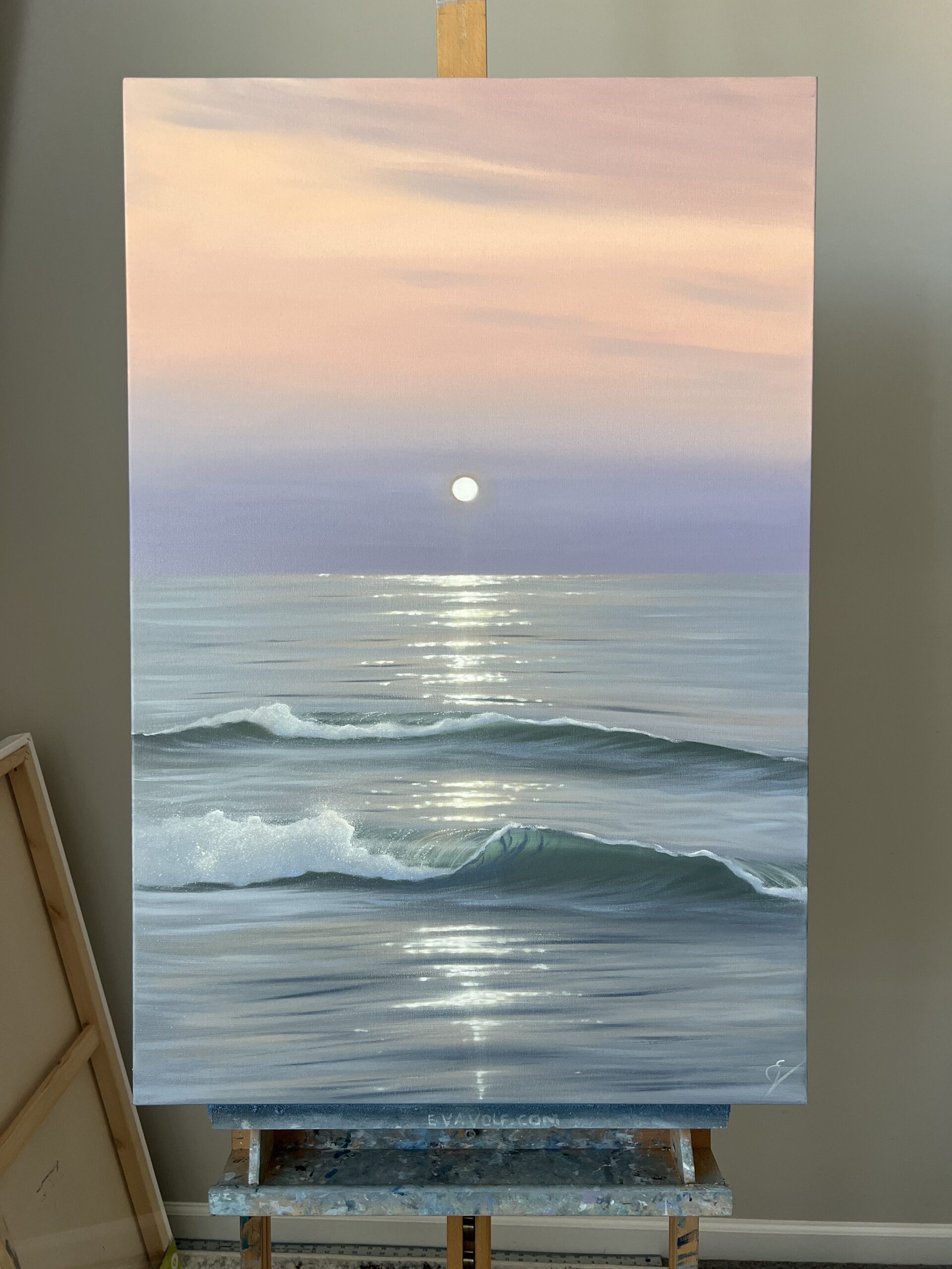 Evening Glow - Original Florida Gulf Coast Sunset Painting 24x36