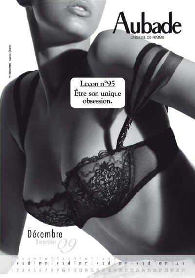 2009 Aubade Lingerie Calendar, High Resolution Pictures | Southern